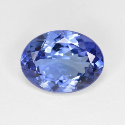 3.96캐럿 천연 파스텔 블루 탄자나이트, 타원형 컷, 11.7×8.8 mm, VS-SI