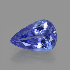 3.07캐럿 천연 바이올렛 블루 탄자나이트, 배 모양, 12×8.1 mm, VVS