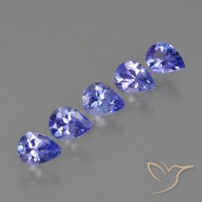 1.53캐럿 천연 강렬한 바이올렛 블루 탄자나이트 보석, 배 모양, 5×3.9 mm, VS