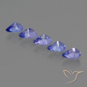 1.53캐럿 천연 강렬한 바이올렛 블루 탄자나이트 보석, 배 모양, 5×3.9 mm, VS