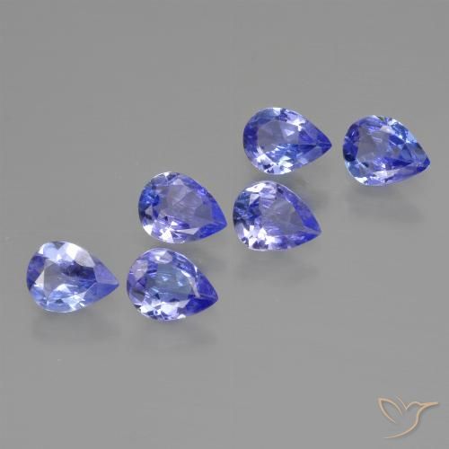 1.65캐럿 천연 강렬한 바이올렛 블루 탄자나이트 보석, 배 모양, 5.1×3.9 mm, VS