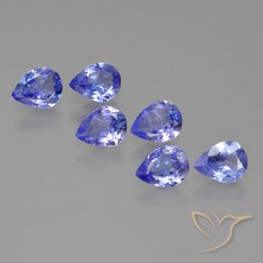 1.65캐럿 천연 강렬한 바이올렛 블루 탄자나이트 보석, 배 모양, 5.1×3.9 mm, VS