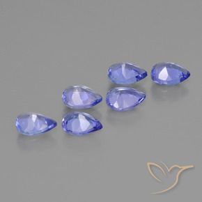 1.65캐럿 천연 강렬한 바이올렛 블루 탄자나이트 보석, 배 모양, 5.1×3.9 mm, VS