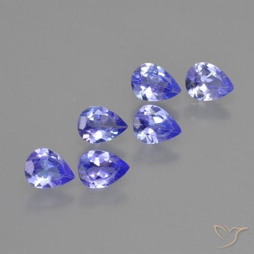 1.62캐럿 천연 인텐스 블루 탄자나이트 보석, 배 모양, 5×3.9 mm, VS