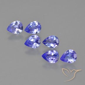 1.62캐럿 천연 인텐스 블루 탄자나이트 보석, 배 모양, 5×3.9 mm, VS