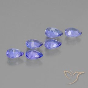 1.62캐럿 천연 인텐스 블루 탄자나이트 보석, 배 모양, 5×3.9 mm, VS