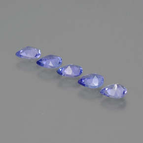 1.43캐럿 천연 인텐스 블루 탄자나이트 보석, 배 모양, 5.1×3.9 mm, VS