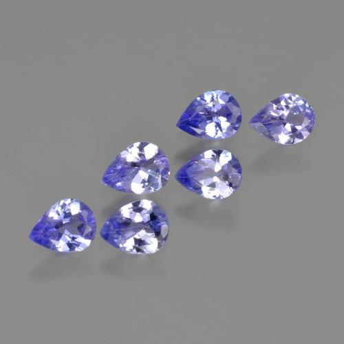 1.64캐럿 천연 딥 블루 탄자나이트 보석, 배 모양, 5.1×3.8 mm, VS