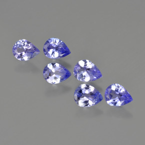 1.64캐럿 천연 딥 블루 탄자나이트 보석, 배 모양, 5.1×3.8 mm, VS