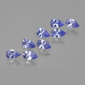 1.97캐럿 천연 강렬한 바이올렛 블루 탄자나이트 보석, 배 모양, 5.1×3.2 mm, VVS-VS
