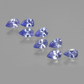 1.97캐럿 천연 강렬한 바이올렛 블루 탄자나이트 보석, 배 모양, 5.1×3.2 mm, VVS-VS