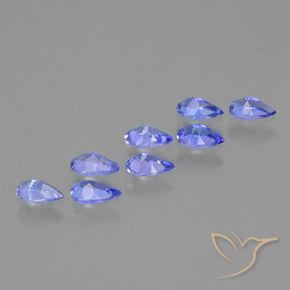 1.65캐럿 천연 딥 바이올렛 블루 탄자나이트 보석, 배 모양, VS