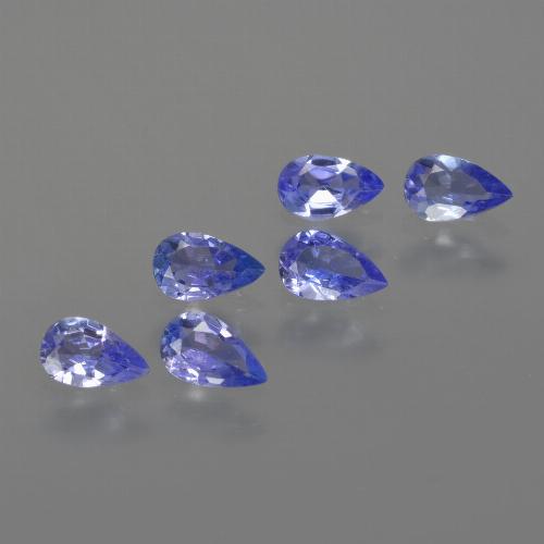 1.36캐럿 천연 딥 블루 탄자나이트 보석, 배 모양, 5.1×3.2 mm, VS