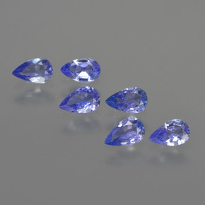 1.36캐럿 천연 딥 블루 탄자나이트 보석, 배 모양, 5.1×3.2 mm, VS