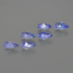 1.36캐럿 천연 딥 블루 탄자나이트 보석, 배 모양, 5.1×3.2 mm, VS