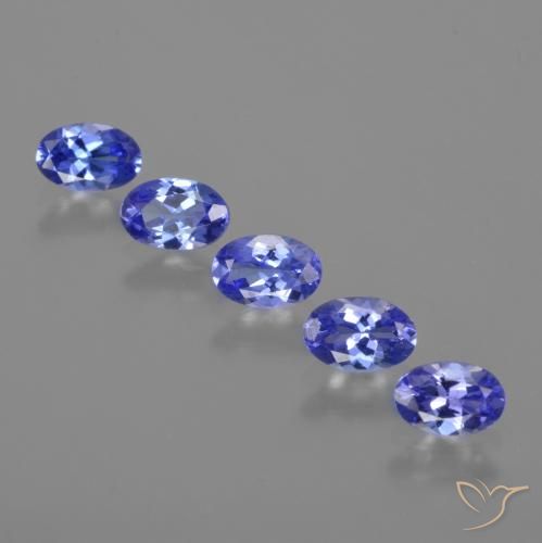 2.37캐럿 천연 일렉트릭 블루 탄자나이트 보석, 타원형 컷, 6×3.9 mm, VVS-VS