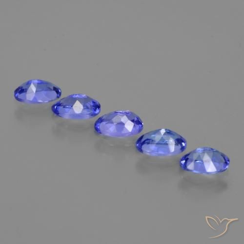 2.37캐럿 천연 일렉트릭 블루 탄자나이트 보석, 타원형 컷, 6×3.9 mm, VVS-VS