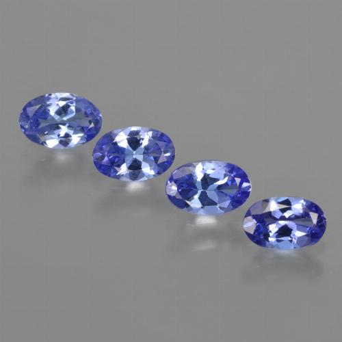 1.84캐럿 천연 바이올렛 블루 탄자나이트 보석, 타원형 컷, 6×4 mm, VVS-VS