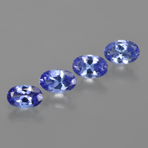 1.84캐럿 천연 바이올렛 블루 탄자나이트 보석, 타원형 컷, 6×4 mm, VVS-VS