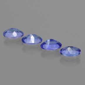 1.84캐럿 천연 바이올렛 블루 탄자나이트 보석, 타원형 컷, 6×4 mm, VVS-VS