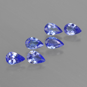 2.26캐럿 천연 강렬한 바이올렛 블루 탄자나이트 보석, 배 모양, 6.1×4 mm, VS
