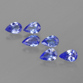 2.26캐럿 천연 강렬한 바이올렛 블루 탄자나이트 보석, 배 모양, 6.1×4 mm, VS