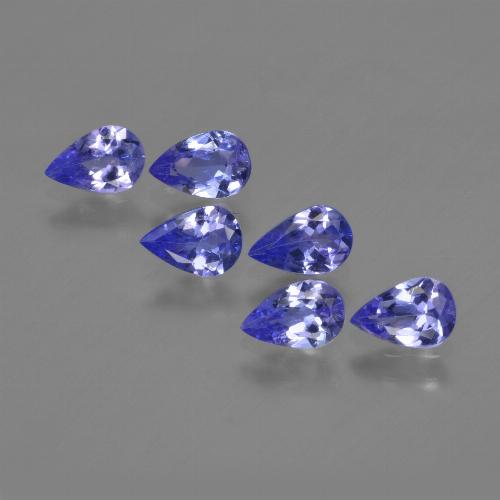 2.28캐럿 천연 바이올렛 블루 탄자나이트 보석, 배 모양, 6×4 mm, VS