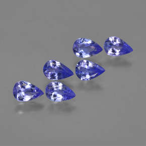 2.28캐럿 천연 바이올렛 블루 탄자나이트 보석, 배 모양, 6×4 mm, VS