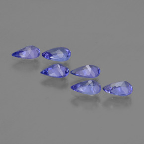 2.28캐럿 천연 바이올렛 블루 탄자나이트 보석, 배 모양, 6×4 mm, VS