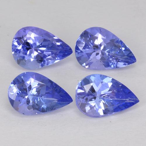 1.76캐럿 천연 인텐스 블루 탄자나이트 보석, 배 모양, 5.9×4 mm, VS