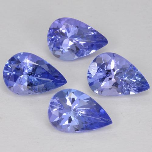 1.76캐럿 천연 인텐스 블루 탄자나이트 보석, 배 모양, 5.9×4 mm, VS