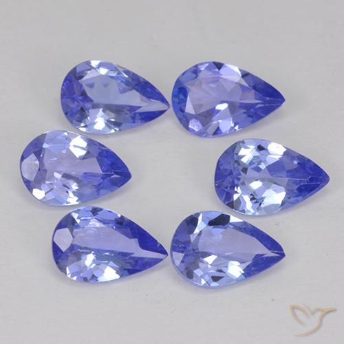 2.43캐럿 천연 강렬한 바이올렛 블루 탄자나이트 보석, 배 모양, 6.1×4.1 mm, VVS-VS