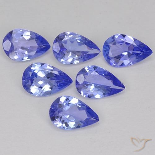 2.43캐럿 천연 강렬한 바이올렛 블루 탄자나이트 보석, 배 모양, 6.1×4.1 mm, VVS-VS