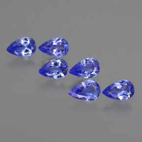 2.22캐럿 천연 딥 퍼플 블루 탄자나이트 보석, 배 모양, 5.2×3.9 mm, VVS-VS