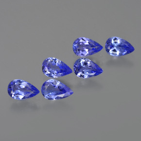 2.22캐럿 천연 딥 퍼플 블루 탄자나이트 보석, 배 모양, 5.2×3.9 mm, VVS-VS