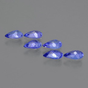 2.22캐럿 천연 딥 퍼플 블루 탄자나이트 보석, 배 모양, 5.2×3.9 mm, VVS-VS