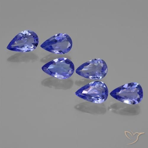 2.29캐럿 천연 바이올렛 블루 탄자나이트 보석, 배 모양, 6.1×4 mm, VS