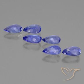 2.29캐럿 천연 바이올렛 블루 탄자나이트 보석, 배 모양, 6.1×4 mm, VS
