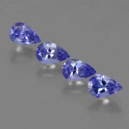 1.78캐럿 천연 바이올렛 블루 탄자나이트 보석, 배 모양, 6.1×4 mm, VS
