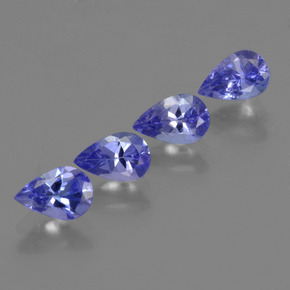 1.78캐럿 천연 바이올렛 블루 탄자나이트 보석, 배 모양, 6.1×4 mm, VS