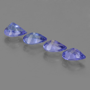 1.78캐럿 천연 바이올렛 블루 탄자나이트 보석, 배 모양, 6.1×4 mm, VS