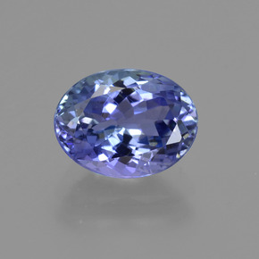 1.95캐럿 천연 딥 블루 탄자나이트, 타원형 컷, 8.8×6.7 mm, VVS