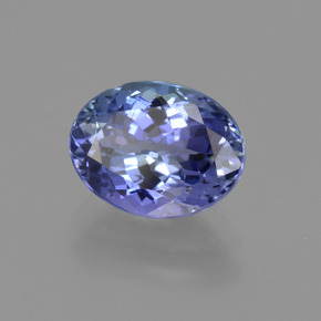 1.95캐럿 천연 딥 블루 탄자나이트, 타원형 컷, 8.8×6.7 mm, VVS
