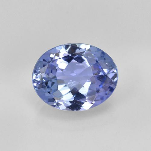 1.71캐럿 천연 파스텔 블루 탄자나이트, 타원형 컷, 8.9×7 mm, VS