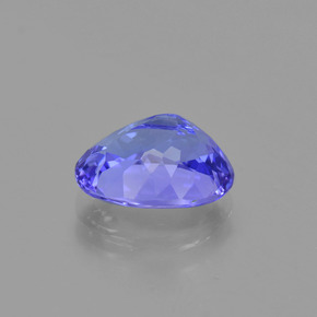 2.22캐럿 천연 강렬한 바이올렛 블루 탄자나이트, 타원형 컷, 9.3×6.9 mm, VVS