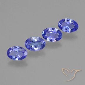 2.08캐럿 천연 바이올렛 블루 탄자나이트 보석, 타원형 컷, 6.2×4.3 mm, VVS-VS