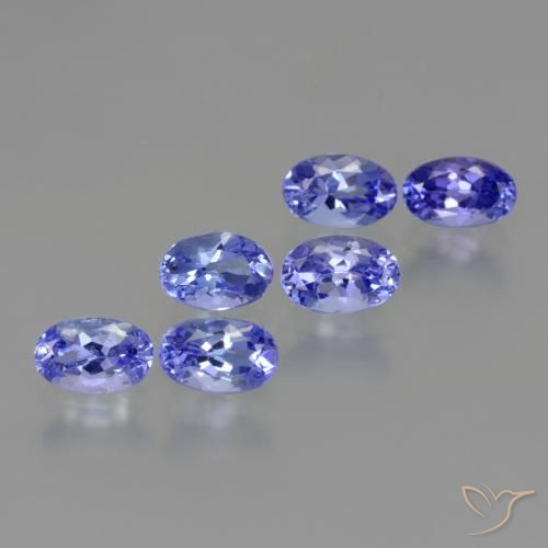 2.95캐럿 천연 강렬한 바이올렛 블루 탄자나이트 보석, 타원형 컷, 6×4 mm, VS