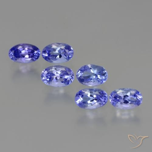 2.95캐럿 천연 강렬한 바이올렛 블루 탄자나이트 보석, 타원형 컷, 6×4 mm, VS