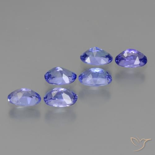 2.95캐럿 천연 강렬한 바이올렛 블루 탄자나이트 보석, 타원형 컷, 6×4 mm, VS