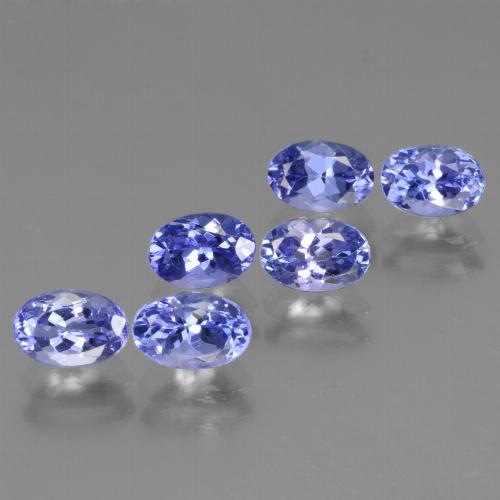 3.39캐럿 천연 딥 퍼플 블루 탄자나이트 보석, 타원형 컷, 5.9×4.1 mm, VVS-VS